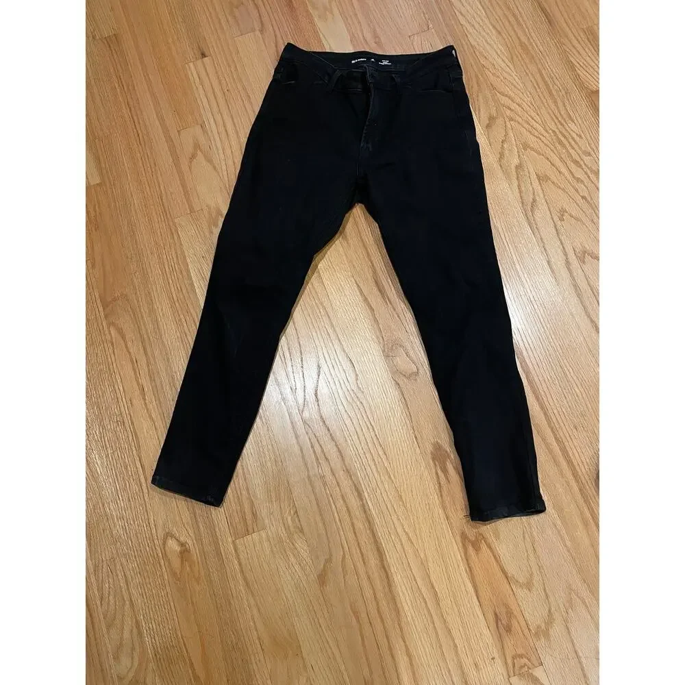 Old navy high rise wow super skinny black wash dark jeans size 10P